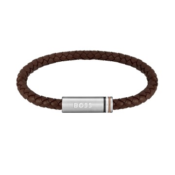 BOSS Ares Brown Braided Men's Bracelet 1580623M