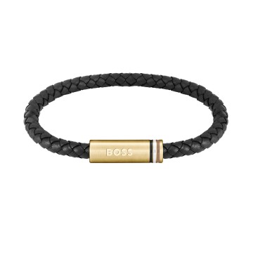 BOSS Ares Men's Braided Leather Bracelet 1580624M