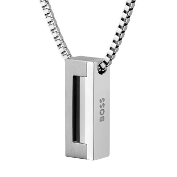 BOSS Candor Stainless Steel Bar Mens Necklace 1580749