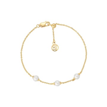 Sif Jakobs Padua Tre 18ct Yellow Gold Plated Freshwater Pearl Bracelet SJ-B22225-P-YG