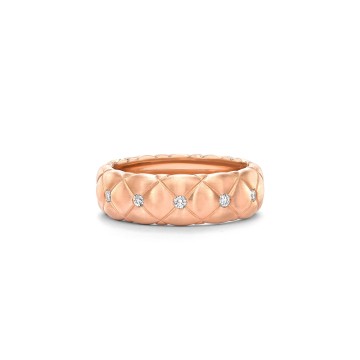Fabergé Treillage Brushed Rose Gold & Diamond Set Ring 452RG837