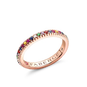 Fabergé Colours of Love Multi Gem Eternity Ring 847RG2286/65
