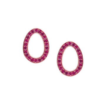 Fabergé Colours of Love Rose Gold Sasha Ruby Egg Stud Earrings 1554EA2788 1