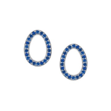 Fabergé Colours of Love White Gold Sasha Sapphire Egg Stud Earrings 1554EA2789 1