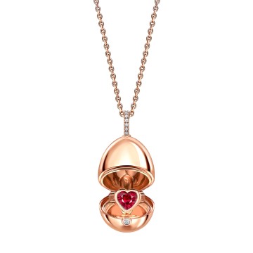 Fabergé Essence Rose Gold Ruby Heart Surprise Locket 1