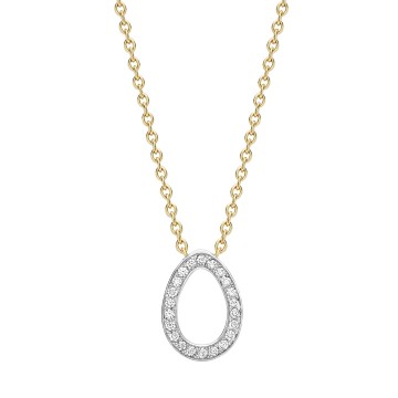 Fabergé Colours of Love Yellow & White Gold Diamond Sasha Egg Pendant Necklace 1552NE2766