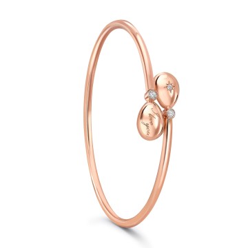 Fabergé Essence Rose Gold I Love You Crossover Bangle 1053BT1897