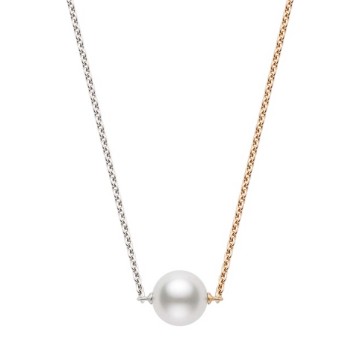 Mikimoto Akoya 18ct White and Rose Gold Cultured Pearl Pendant PP 20663D C