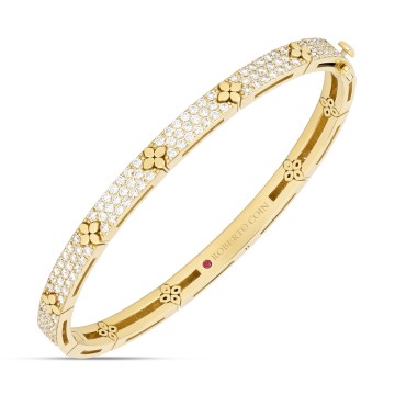 Roberto Coin Love In Verona 18ct Yellow Gold Diamond Bangle ADR888BA2455_01Y