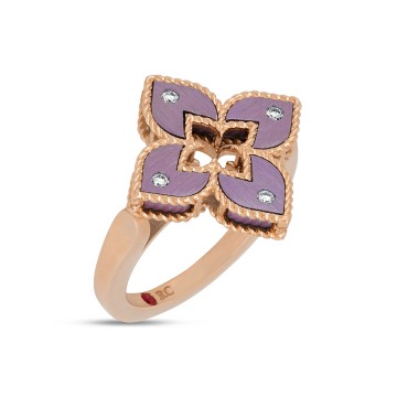 Roberto Coin 18ct Rose Gold Venetian Princess Ring ADR777RI3405 R