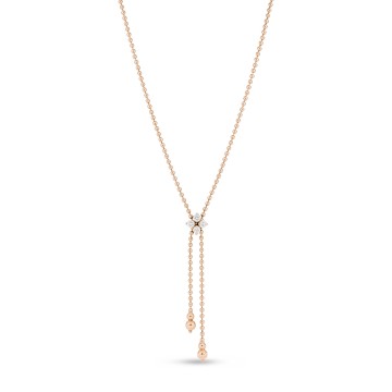 Roberto Coin Love in Verona 0.36ct Diamond Flower Drop Pendant Necklace