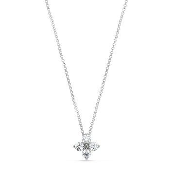 Roberto Coin Love in Verona 0.67ct Diamond Flower Pendant Necklace