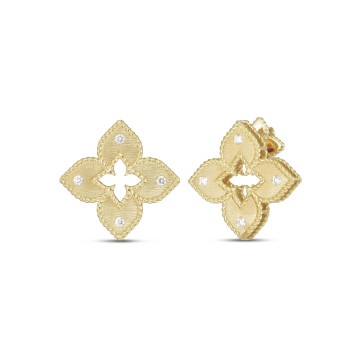 Roberto Coin Venetian Princess 0.11ct Diamond Flower Earrings  1
