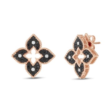 Roberto Coin Venetian Princess Black & White Diamond Earrings ADR777EA2894 RBW