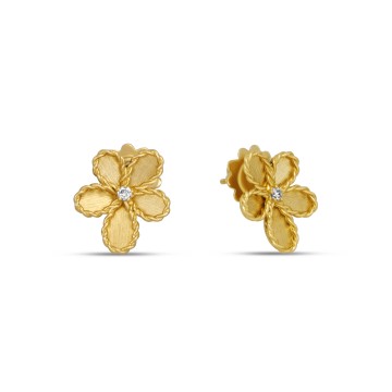 Roberto Coin 18ct Yellow Gold Jasmine Diamond Earrings ADR777EA3646