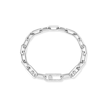 Move Link 18ct White Gold 1.03ct Diamond Bracelet 12576-WG