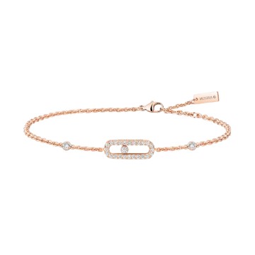 Move Uno Pavé Rose Gold Diamond Bracelet 04706-PG