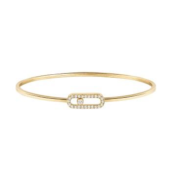 Messika Move Uno Pavé Flex MM 18ct Yellow Gold Diamond Bangle 12057-YG