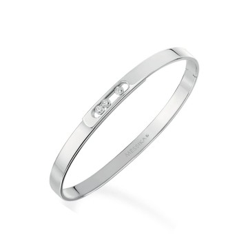 Move Noa 18ct White Gold 0.11ct Diamond Bangle 10092-WG