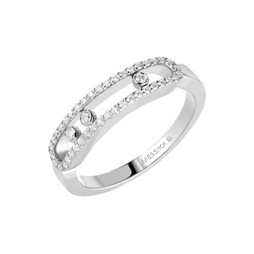 Messika Baby Move Pavé White Gold 0.25ct Diamond Ring 04683-WG