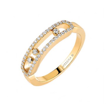 Baby Move Pavé 18ct Yellow Gold 0.25ct Diamond Ring 4683-YG