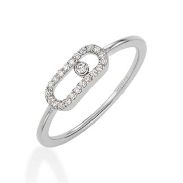 Move Classique 18ct White Gold 0.09ct Diamond Ring 4705-WG