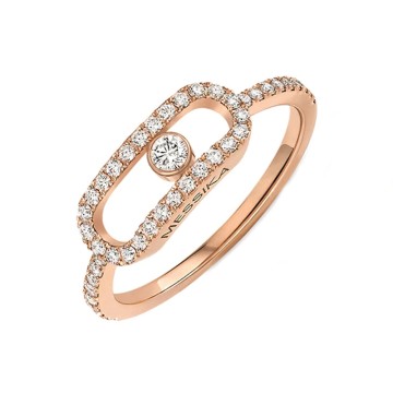 Move Uno Pavé 18ct Rose Gold 0.15ct Diamond Ring 12113-RG