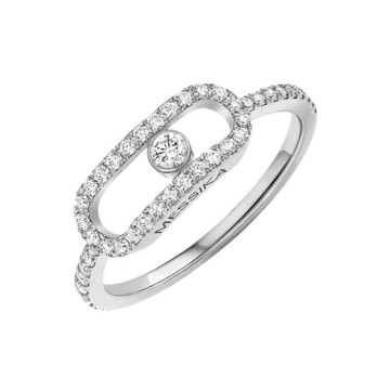 Move Uno Pavé 18ct White Gold 0.15ct Diamond Ring 12113-WG