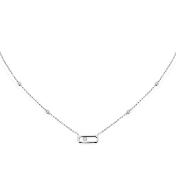 Messika Move Uno 18ct White Gold Diamond Necklace 10053-WG