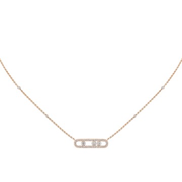 Messika Baby Move Pavé Pink Gold Diamond Necklace 04322-PG