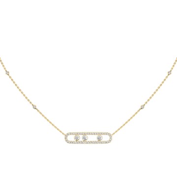 Messika Move Pavé Yellow Gold Diamond Necklace 03994-YG