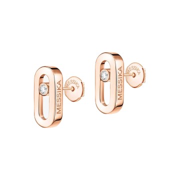 Messika Move Uno 18ct Rose Gold Diamond Earrings 12305-PG