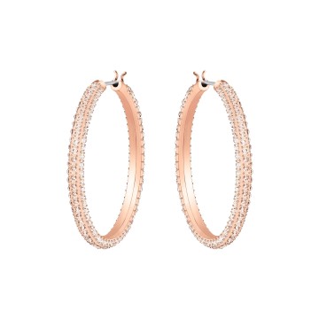 Swarovski Stone Rose Gold Plated Crystal Hoop Earrings 5383938