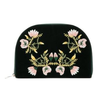 Wolf Zoe Portfolio Green Jewellery Pouch