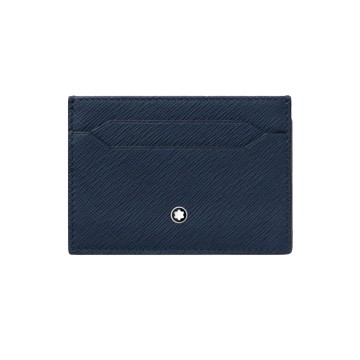 Montblanc Sartorial card holder 5cc Blue Leather MB131727