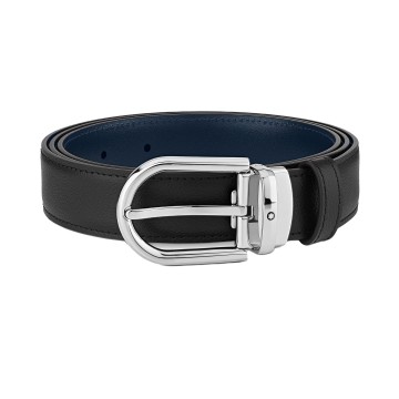 Montblanc Horseshoe Belt 35mm 128756 Reversable Black Grey