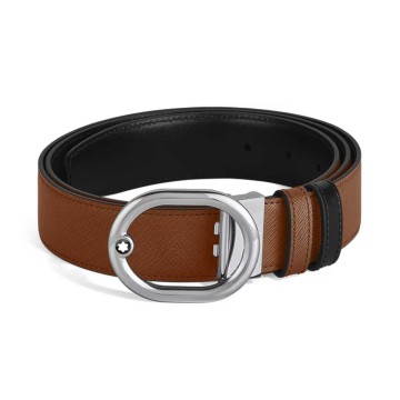 Montblanc L'Ovale Buckle 35mm Reversible Leather Belt MB221024