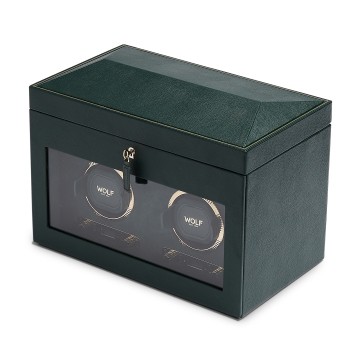 Wolf British Racing Green Double Watch Winder 792241