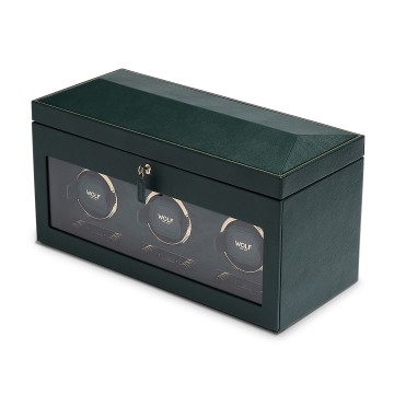 Wolf British Racing Green Triple Watch Winder 792341