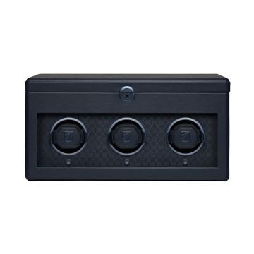 Wolf Earth Midnight Blue Triple Watch Winder 190517