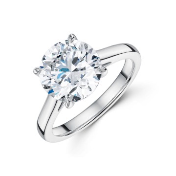 Platinum Round Brilliant Cut 3.00ct Lab Grown Diamond Solitaire Ring