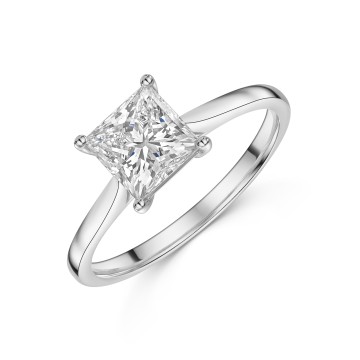Platinum Princess Cut 1.50ct Lab Grown Diamond Solitaire Ring