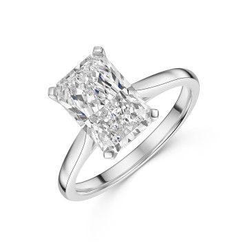 Platinum Radiant Cut 3.00ct Diamond Solitaire Ring