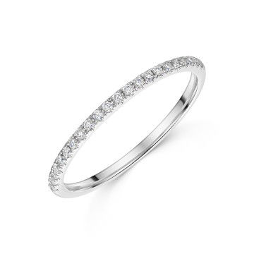 Platinum Round Brilliant 0.15ct Lab Grown Diamond Half Hoop Eternity Ring
