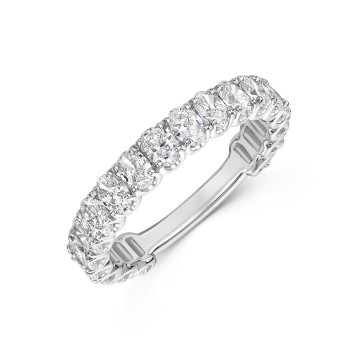 Platinum Oval Cut 1.90ct Lab Grown Diamond Eternity Ring