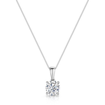 Platinum Lab Grown 1.00ct Round Brilliant Diamond Pendant