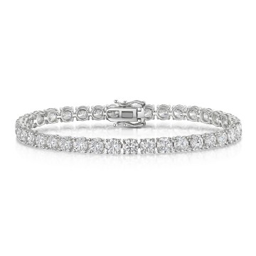 18ct White Gold Round Brilliant 15ct Lab Grown Diamond Bracelet