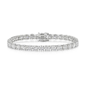 18ct White Gold Round Brilliant 18ct Lab Grown Diamond Bracelet