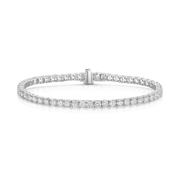 9ct White Gold Round Brilliant 7.00ct Lab Grown Diamond Bracelet
