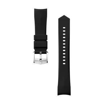 TAG Heuer 40mm Black Rubber Strap BT0002